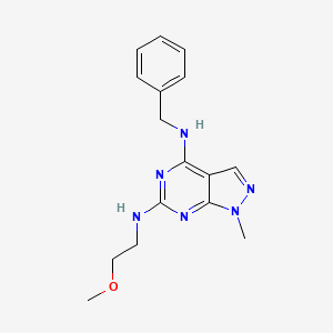 4-N-benzyl-6-N-(2-methoxyethyl)-1-methylpyrazolo[3,4-d]pyrimidine-4,6-diamine