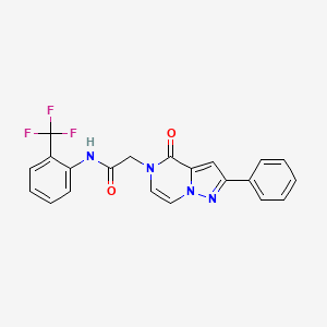 2-(4-oxo-2-phenylpyrazolo[1,5-a]pyrazin-5(4H)-yl)-N-(2-(trifluoromethyl)phenyl)acetamide