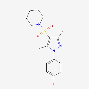 1-{[1-(4-fluorophenyl)-3,5-dimethyl-1H-pyrazol-4-yl]sulfonyl}piperidine