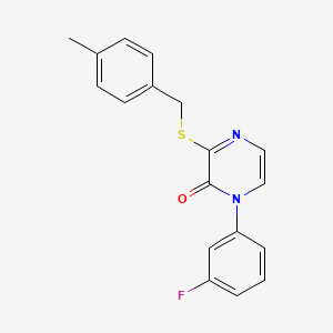 1-(3-Fluorophenyl)-3-{[(4-methylphenyl)methyl]sulfanyl}-1,2-dihydropyrazin-2-one