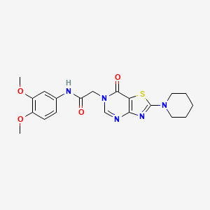 N-(3,4-dimethoxyphenyl)-2-[7-oxo-2-(piperidin-1-yl)[1,3]thiazolo[4,5-d]pyrimidin-6(7H)-yl]acetamide