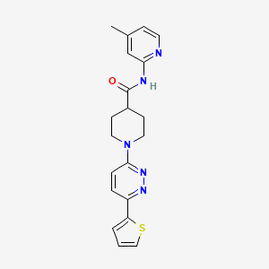 molecular formula C20H21N5OS B11267733 N-(4-Methylpyridin-2-YL)-1-[6-(thiophen-2-YL)pyridazin-3-YL]piperidine-4-carboxamide 