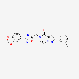 5-((3-(benzo[d][1,3]dioxol-5-yl)-1,2,4-oxadiazol-5-yl)methyl)-2-(3,4-dimethylphenyl)pyrazolo[1,5-a]pyrazin-4(5H)-one