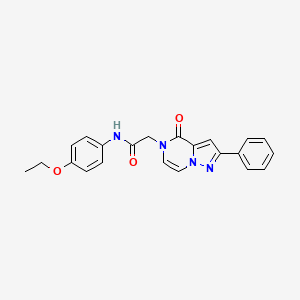 molecular formula C22H20N4O3 B11267747 N-(4-ethoxyphenyl)-2-(4-oxo-2-phenylpyrazolo[1,5-a]pyrazin-5(4H)-yl)acetamide 