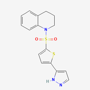 1-{[5-(1H-Pyrazol-5-YL)thiophen-2-YL]sulfonyl}-1,2,3,4-tetrahydroquinoline