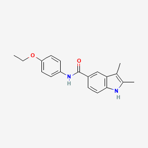 molecular formula C19H20N2O2 B11267759 N-(4-ethoxyphenyl)-2,3-dimethyl-1H-indole-5-carboxamide 