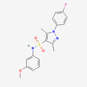 1-(4-fluorophenyl)-N-(3-methoxyphenyl)-3,5-dimethyl-1H-pyrazole-4-sulfonamide