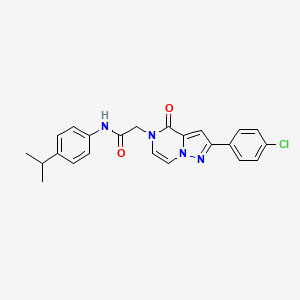 2-[2-(4-chlorophenyl)-4-oxopyrazolo[1,5-a]pyrazin-5(4H)-yl]-N-[4-(propan-2-yl)phenyl]acetamide