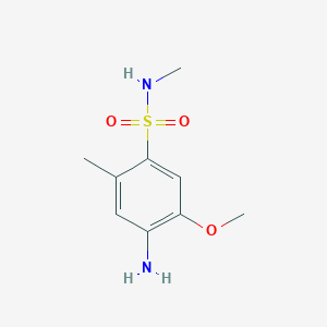 molecular formula C9H14N2O3S B112678 4-氨基-5-甲氧基-N,2-二甲基苯磺酰胺 CAS No. 49564-57-0