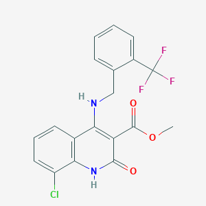 Methyl 8-chloro-2-oxo-4-((2-(trifluoromethyl)benzyl)amino)-1,2-dihydroquinoline-3-carboxylate