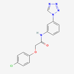 molecular formula C15H12ClN5O2 B11267890 2-(4-chlorophenoxy)-N-[3-(1H-tetrazol-1-yl)phenyl]acetamide 