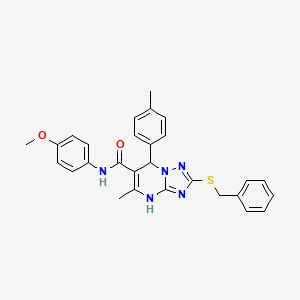 2-(benzylsulfanyl)-N-(4-methoxyphenyl)-5-methyl-7-(4-methylphenyl)-4,7-dihydro[1,2,4]triazolo[1,5-a]pyrimidine-6-carboxamide