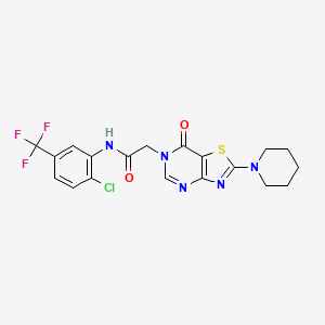 N-[2-chloro-5-(trifluoromethyl)phenyl]-2-[7-oxo-2-(piperidin-1-yl)[1,3]thiazolo[4,5-d]pyrimidin-6(7H)-yl]acetamide