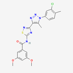 N-{3-[1-(3-chloro-4-methylphenyl)-5-methyl-1H-1,2,3-triazol-4-yl]-1,2,4-thiadiazol-5-yl}-3,5-dimethoxybenzamide