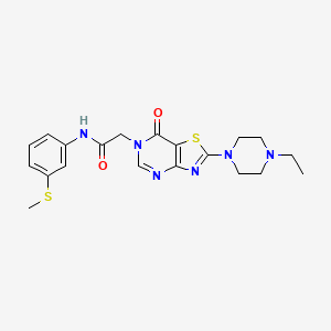 2-[2-(4-ethylpiperazin-1-yl)-7-oxo[1,3]thiazolo[4,5-d]pyrimidin-6(7H)-yl]-N-[3-(methylsulfanyl)phenyl]acetamide