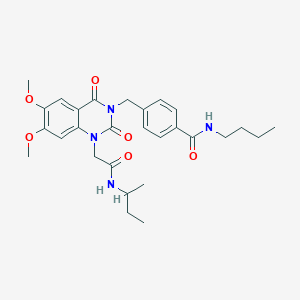 4-({1-[2-(butan-2-ylamino)-2-oxoethyl]-6,7-dimethoxy-2,4-dioxo-1,4-dihydroquinazolin-3(2H)-yl}methyl)-N-butylbenzamide