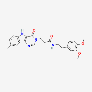 N-[2-(3,4-dimethoxyphenyl)ethyl]-3-(8-methyl-4-oxo-4,5-dihydro-3H-pyrimido[5,4-b]indol-3-yl)propanamide