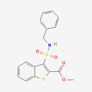 molecular formula C17H15NO4S2 B11267951 Methyl 3-(benzylsulfamoyl)-1-benzothiophene-2-carboxylate 