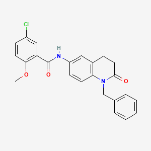 molecular formula C24H21ClN2O3 B11267963 N-(1-benzyl-2-oxo-1,2,3,4-tetrahydroquinolin-6-yl)-5-chloro-2-methoxybenzamide 