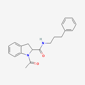 molecular formula C20H22N2O2 B11267974 1-Acetyl-2,3-dihydro-N-(3-phenylpropyl)-1H-indole-2-carboxamide CAS No. 1095010-37-9