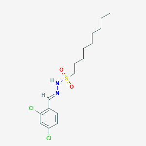 molecular formula C16H24Cl2N2O2S B11267994 N'-[(E)-(2,4-dichlorophenyl)methylidene]nonane-1-sulfonohydrazide 