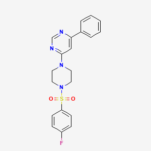 4-[4-(4-Fluorobenzenesulfonyl)piperazin-1-YL]-6-phenylpyrimidine