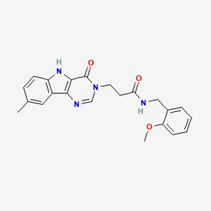 N-(2-methoxybenzyl)-3-(8-methyl-4-oxo-4,5-dihydro-3H-pyrimido[5,4-b]indol-3-yl)propanamide