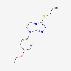 3-(allylthio)-7-(4-ethoxyphenyl)-6,7-dihydro-5H-imidazo[2,1-c][1,2,4]triazole