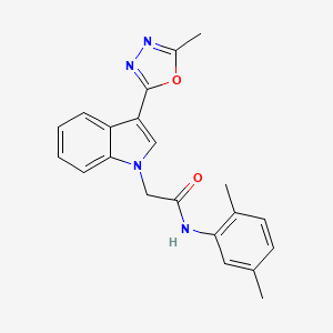 N-(2,5-dimethylphenyl)-2-[3-(5-methyl-1,3,4-oxadiazol-2-yl)-1H-indol-1-yl]acetamide