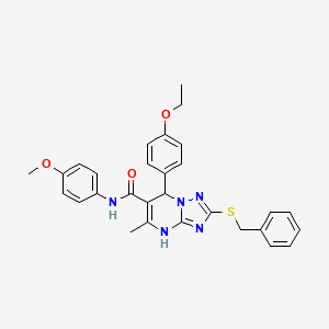 2-(benzylsulfanyl)-7-(4-ethoxyphenyl)-N-(4-methoxyphenyl)-5-methyl-4,7-dihydro[1,2,4]triazolo[1,5-a]pyrimidine-6-carboxamide