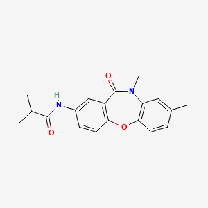 molecular formula C19H20N2O3 B11268053 N-(8,10-dimethyl-11-oxo-10,11-dihydrodibenzo[b,f][1,4]oxazepin-2-yl)-2-methylpropanamide 