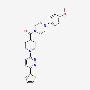 3-{4-[4-(4-Methoxyphenyl)piperazine-1-carbonyl]piperidin-1-YL}-6-(thiophen-2-YL)pyridazine