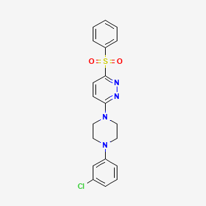 3-(4-(3-Chlorophenyl)piperazin-1-yl)-6-(phenylsulfonyl)pyridazine