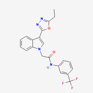 2-[3-(5-ethyl-1,3,4-oxadiazol-2-yl)-1H-indol-1-yl]-N-[3-(trifluoromethyl)phenyl]acetamide