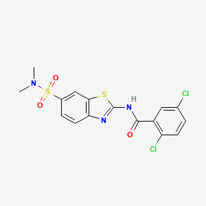 molecular formula C16H13Cl2N3O3S2 B11268092 2,5-dichloro-N-[6-(dimethylsulfamoyl)-1,3-benzothiazol-2-yl]benzamide 