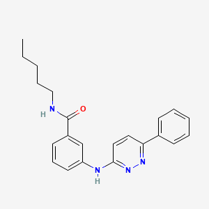 N-pentyl-3-[(6-phenylpyridazin-3-yl)amino]benzamide