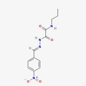 molecular formula C12H14N4O4 B11268122 2-[(4-Nitrobenzylidene)hydrazino]-2-oxo-n-propylacetamide 