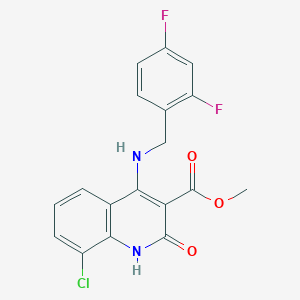 Methyl 8-chloro-4-((2,4-difluorobenzyl)amino)-2-oxo-1,2-dihydroquinoline-3-carboxylate