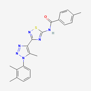 N-{3-[1-(2,3-dimethylphenyl)-5-methyl-1H-1,2,3-triazol-4-yl]-1,2,4-thiadiazol-5-yl}-4-methylbenzamide