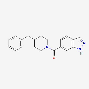 molecular formula C20H21N3O B11268155 (4-Benzyl-1-piperidyl)(6-indazolyl)methanone 