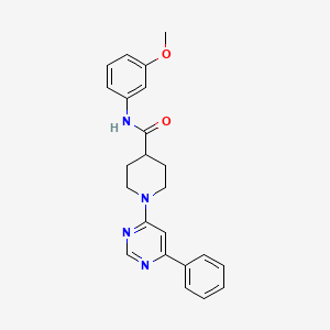 molecular formula C23H24N4O2 B11268189 N-(3-methoxyphenyl)-1-(6-phenylpyrimidin-4-yl)piperidine-4-carboxamide 