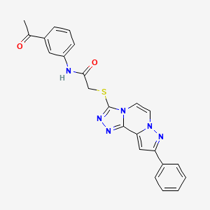 N-(3-acetylphenyl)-2-((9-phenylpyrazolo[1,5-a][1,2,4]triazolo[3,4-c]pyrazin-3-yl)thio)acetamide