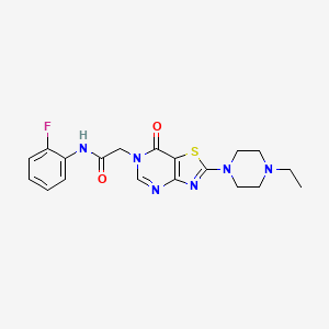 2-[2-(4-ethylpiperazin-1-yl)-7-oxo[1,3]thiazolo[4,5-d]pyrimidin-6(7H)-yl]-N-(2-fluorophenyl)acetamide