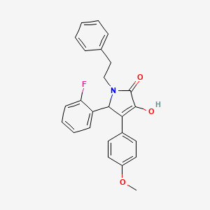 5-(2-fluorophenyl)-3-hydroxy-4-(4-methoxyphenyl)-1-(2-phenylethyl)-1,5-dihydro-2H-pyrrol-2-one