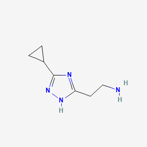 2-(5-Cyclopropyl-1H-1,2,4-triazol-3-YL)ethan-1-amine