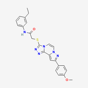 N-(3-ethylphenyl)-2-((9-(4-methoxyphenyl)pyrazolo[1,5-a][1,2,4]triazolo[3,4-c]pyrazin-3-yl)thio)acetamide