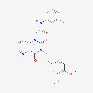 molecular formula C26H26N4O5 B11268244 2-{3-[2-(3,4-Dimethoxyphenyl)ethyl]-2,4-dioxo-1H,2H,3H,4H-pyrido[3,2-D]pyrimidin-1-YL}-N-(3-methylphenyl)acetamide 