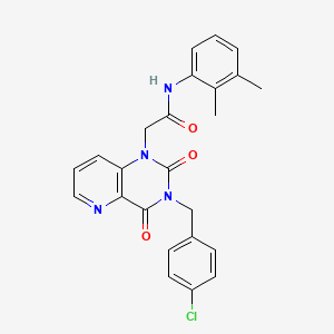 molecular formula C24H21ClN4O3 B11268277 2-(3-(4-chlorobenzyl)-2,4-dioxo-3,4-dihydropyrido[3,2-d]pyrimidin-1(2H)-yl)-N-(2,3-dimethylphenyl)acetamide 