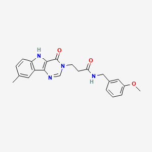 N-(3-methoxybenzyl)-3-(8-methyl-4-oxo-4,5-dihydro-3H-pyrimido[5,4-b]indol-3-yl)propanamide