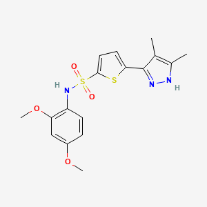 N-(2,4-dimethoxyphenyl)-5-(3,4-dimethyl-1H-pyrazol-5-yl)thiophene-2-sulfonamide